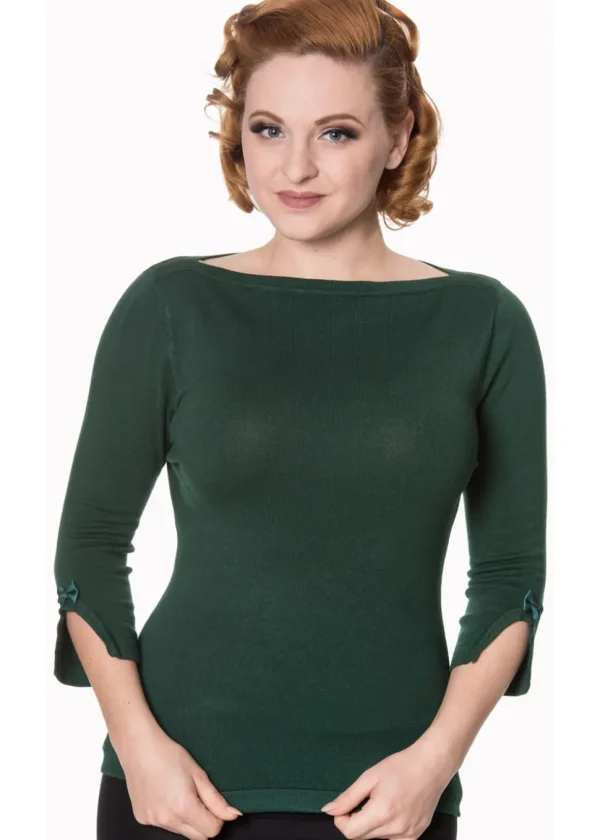 Banned Addicted 50's Jumper Forest Green
