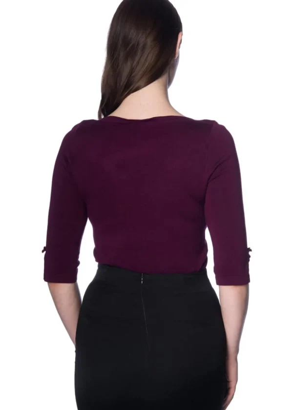 Banned Addicted 50's Jumper Aubergine