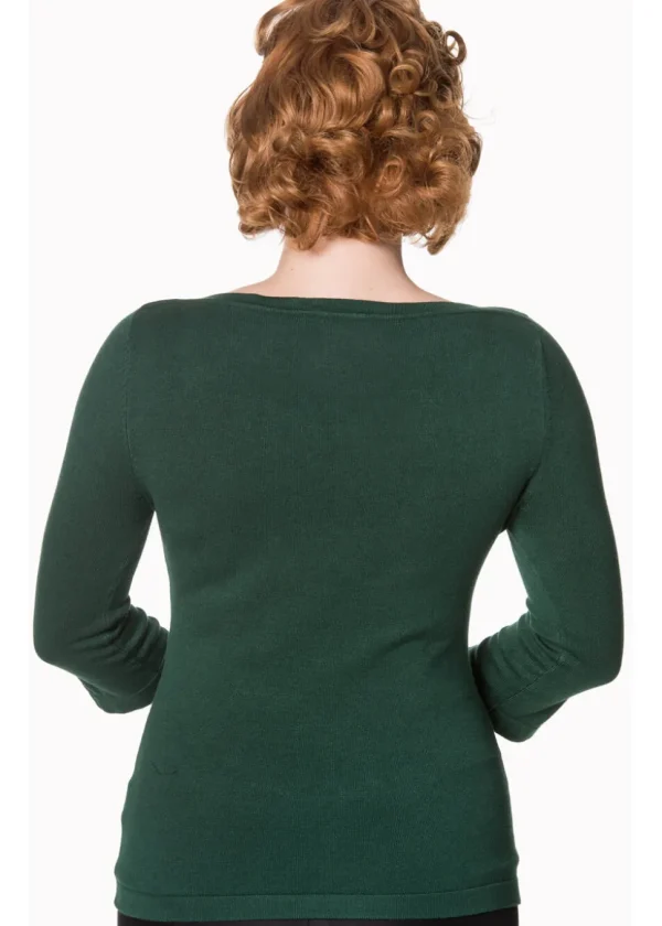 Banned Addicted 50's Jumper Forest Green