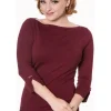 Banned Addicted 50's Sweater Burgundy Red
