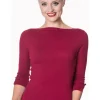 Banned Addicted 50’s Sweater Plum Color