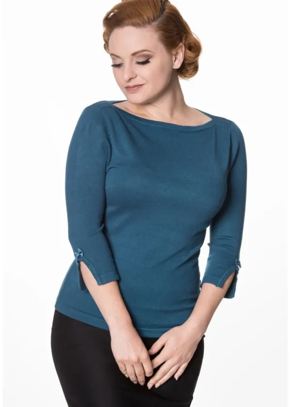 Banned Addicted 50's Sweater Teal