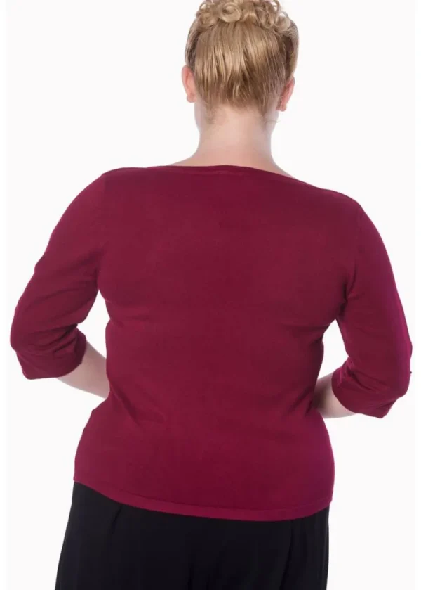 Banned Addicted 50’s Sweater Plum Color