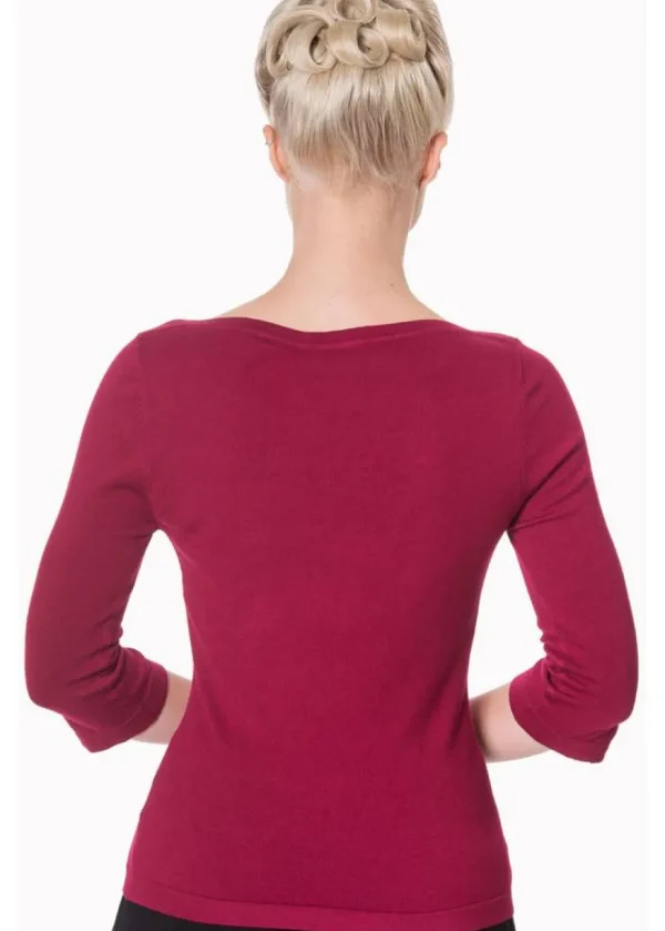 Banned Addicted 50’s Sweater Plum Color