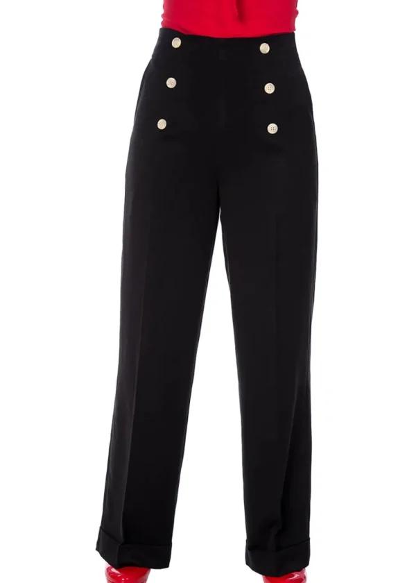 Banned Adventures Ahead 40's Trousers Black
