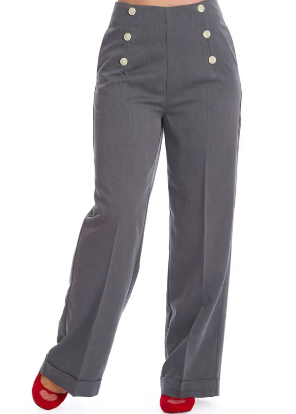 Banned Adventures Ahead 40's Trousers Grey