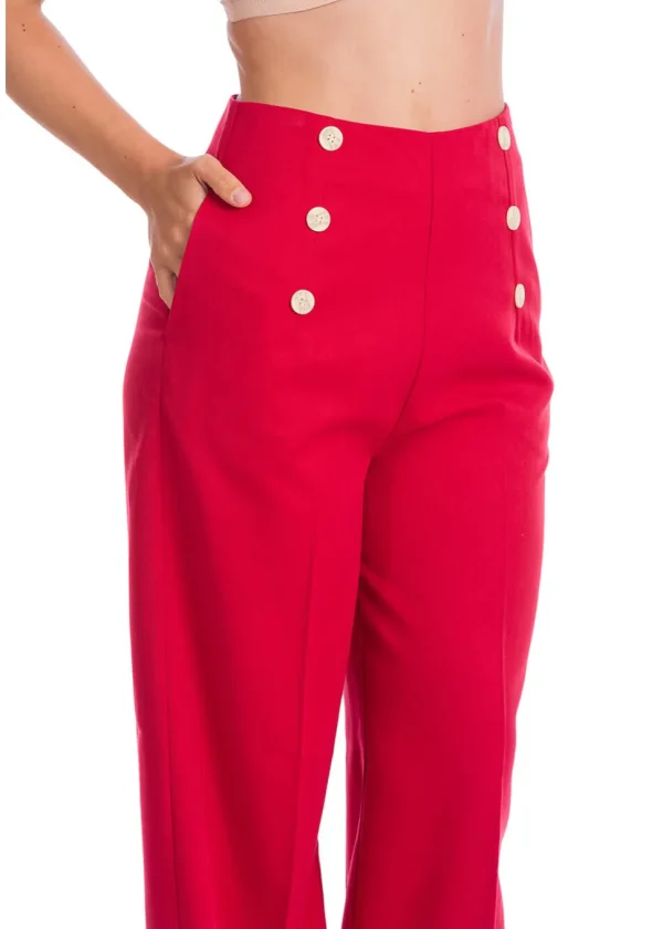 Banned Adventures Ahead 40's Trousers Red