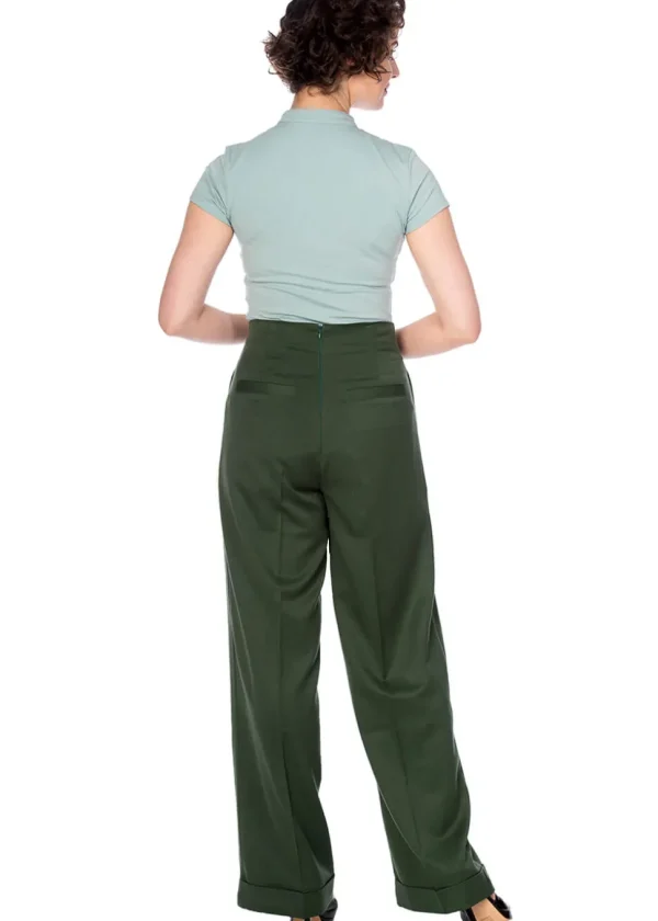 Banned Adventures Ahead 40's Trousers Dark Green