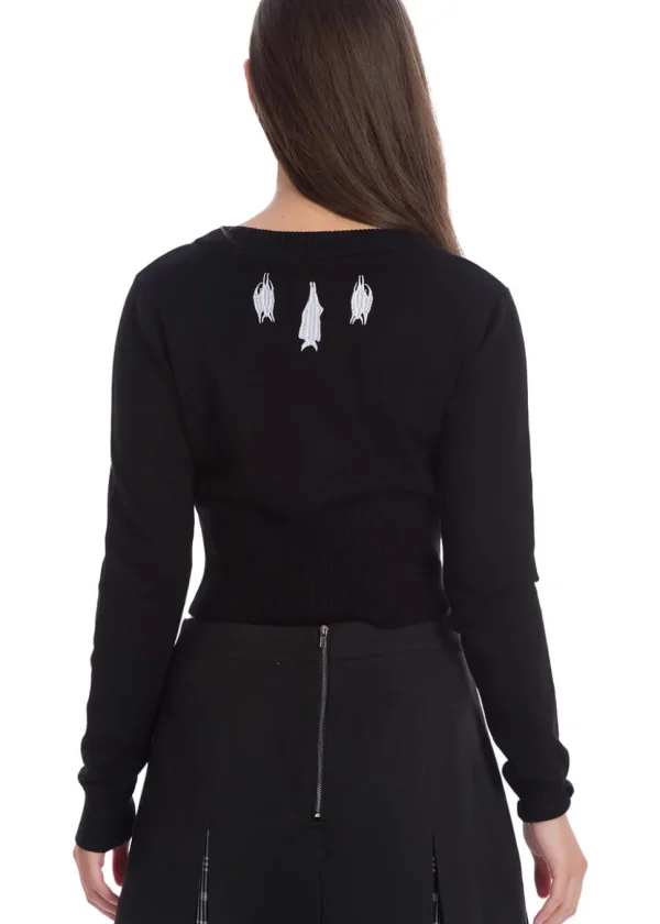 Banned Alternative Bat Lady 50's Cardigan Black