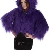 Banned Alternative Buffy Fuzzy Jacket Violet