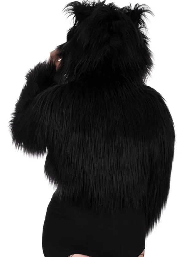 Banned Alternative Buffy Fuzzy Jacket Black