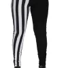 Banned Alternative Damage Striped Trousers White Black
