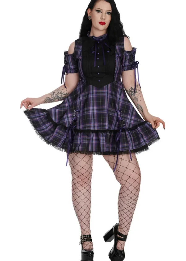 Banned Alternative Dark Doll Lolita Dress Black Purple
