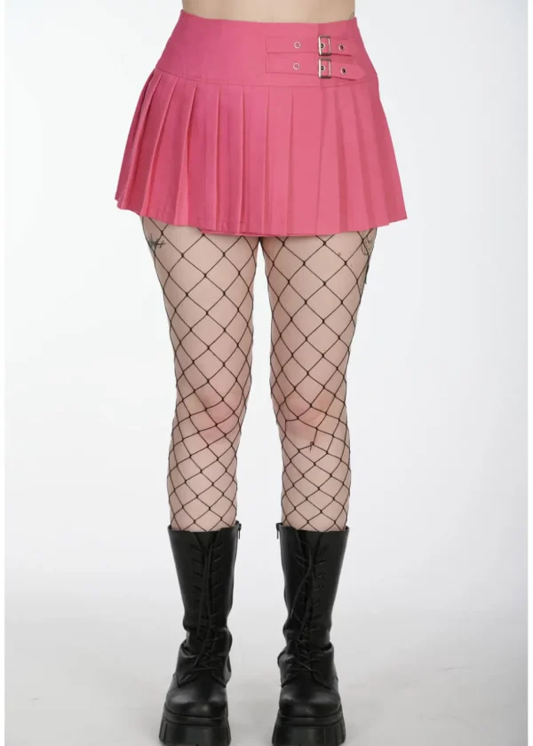 Banned Alternative Darkdoll Mini Skirt Fuchsia
