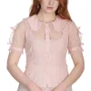 Banned Alternative Naomi Hearts 40's Blouse Pink