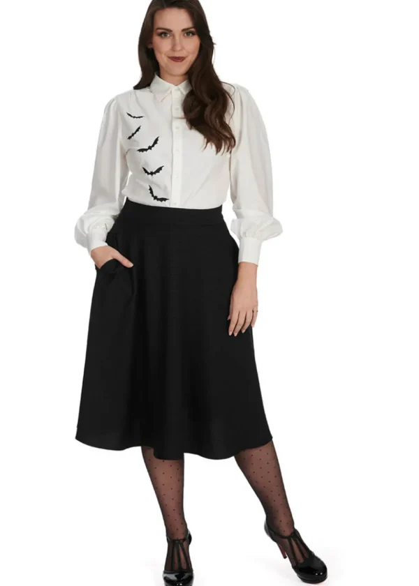 Banned Alternative Night Bat Blouse White