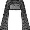 Banned Alternative Selena Bat Mesh Top Black
