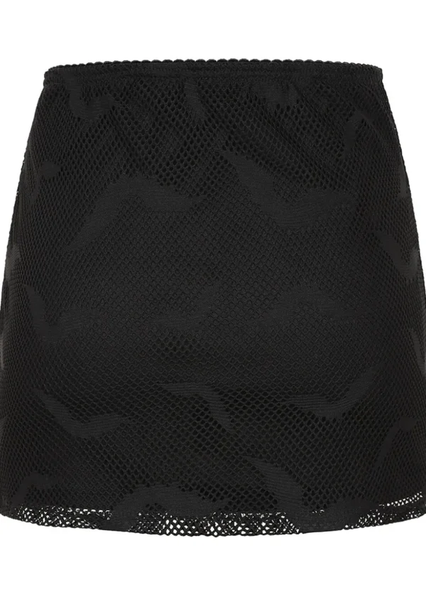 Banned Alternative Selena Bat Mesh Mini Skirt Black