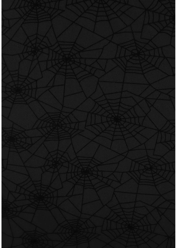 Banned Alternative Seraphina Spiderweb Mesh Maxi Skirt Black