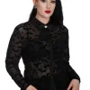 Banned Alternative Strangers Paradise Bats Blouse Black