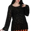 Banned Alternative Temptress Bat Top Black