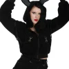 Banned Alternative Vinnie The Bunny Hoodie Black