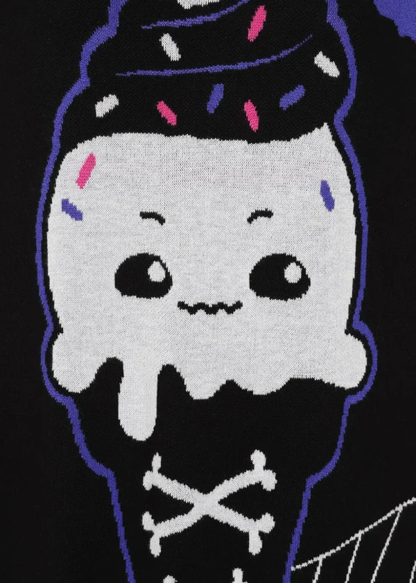 Banned Alternative Yami Ice Cream Sweater Black