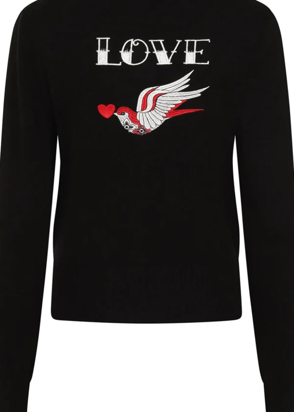 Banned Annie Love Swallow Cardigan Black