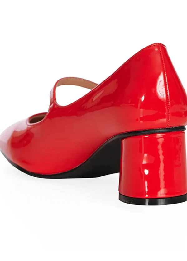 Banned Annie Patent Mary Jane 60's Pumps Red