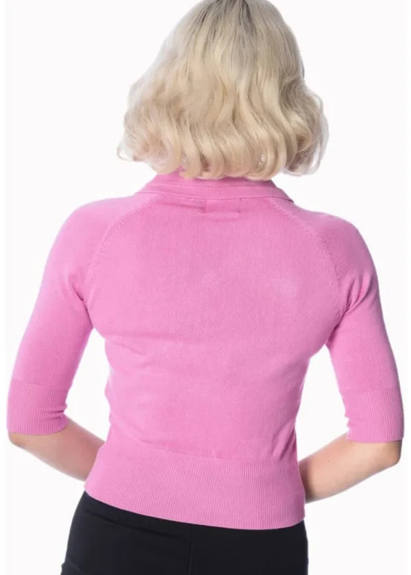 Banned April Bow 40's Cardigan Pink