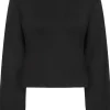 Banned Balloon Sleeve 70's Top Black