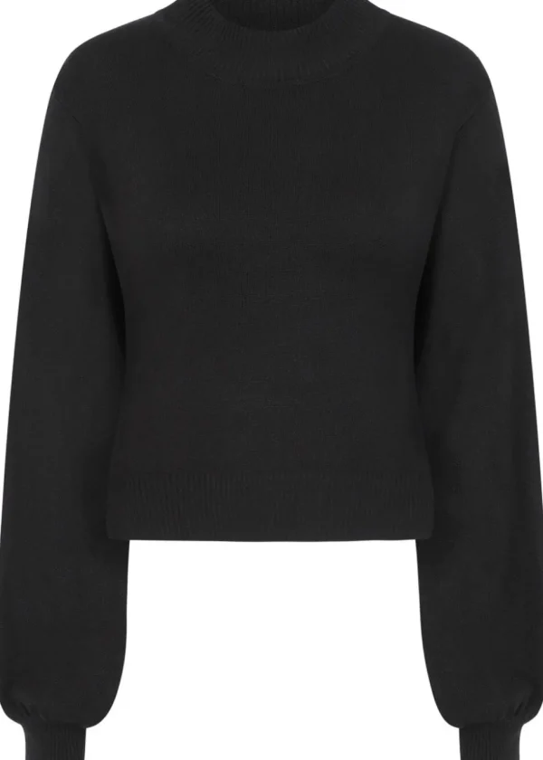 Banned Balloon Sleeve 70's Top Black