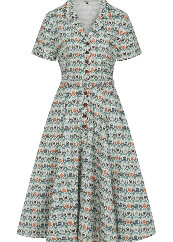 Banned Bella Purrrfect 50's Swing Dress White
