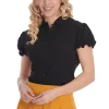 Banned Betsy Bloom 40's Blouse Black