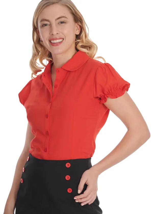 Banned Betsy Bloom 40's Blouse Red