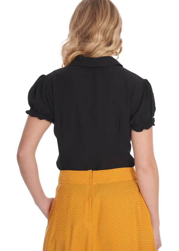 Banned Betsy Bloom 40's Blouse Black