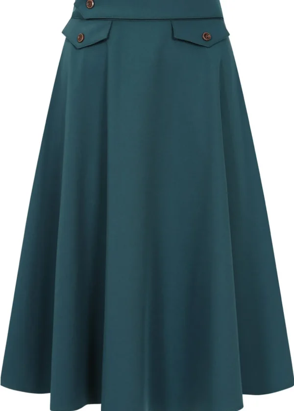 Banned Book Club 50's Swing Skirt Teal