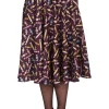 Banned Candy 50's Swing Skirt Aubergine