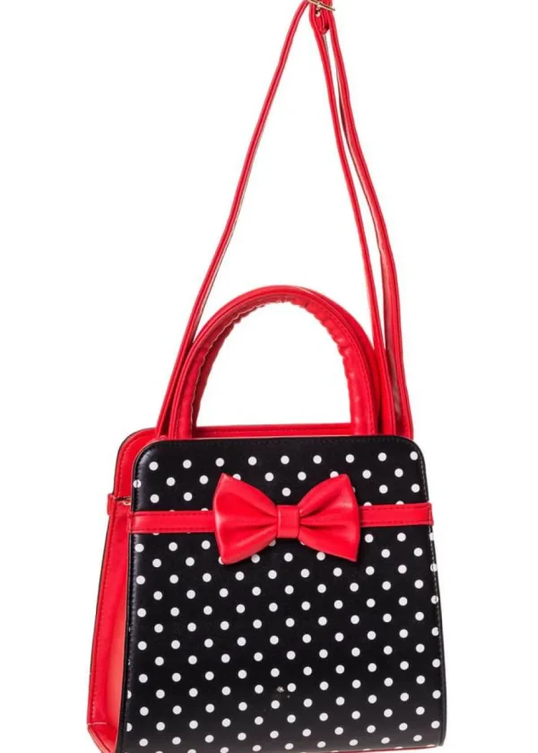 Banned Carla Polkadot Purse in Black