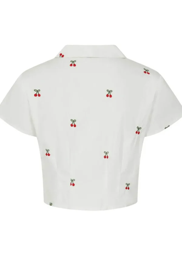 Banned Cherry Vibes Blouse White