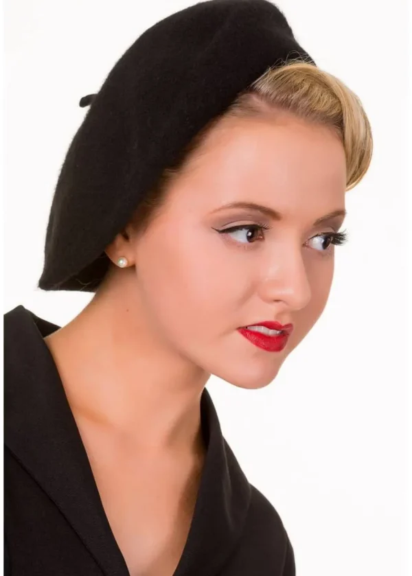 Banned Claire 50's Beret Black