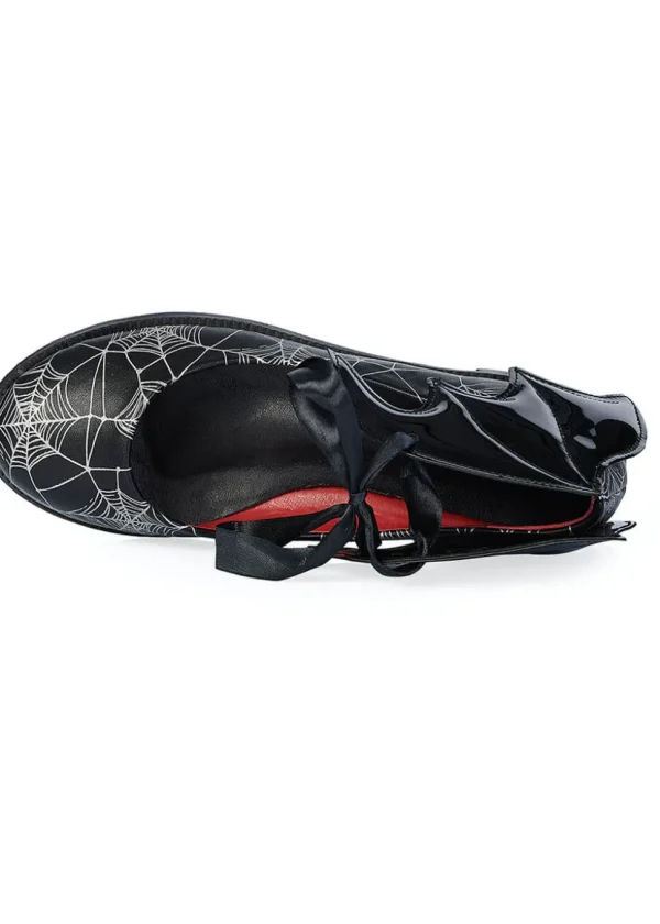 Banned Dead Of Night Bat Spiderweb Ballerina's Black