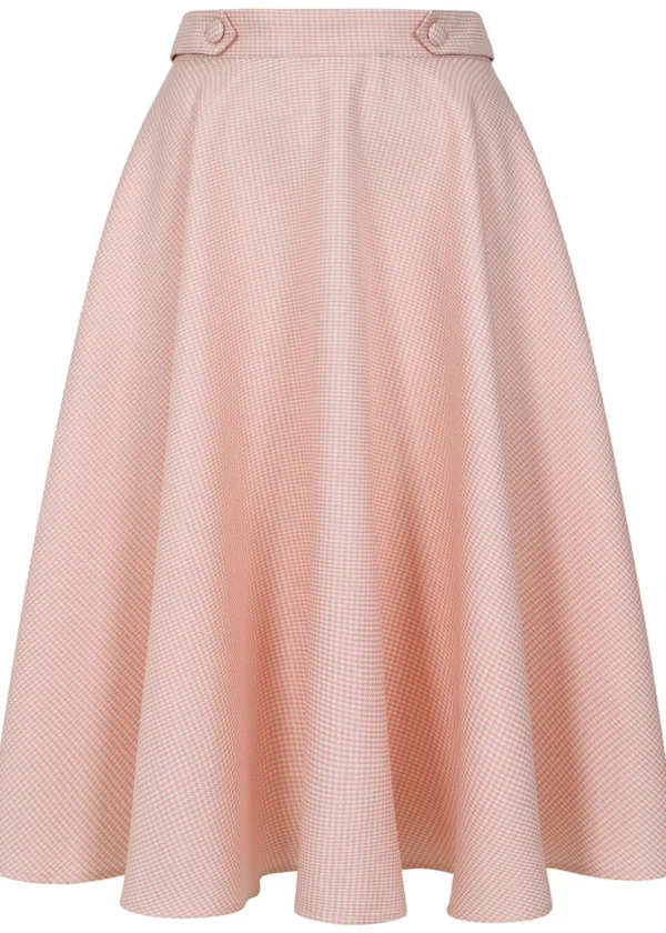 Banned Di Di 50's Swing Skirt Coral White