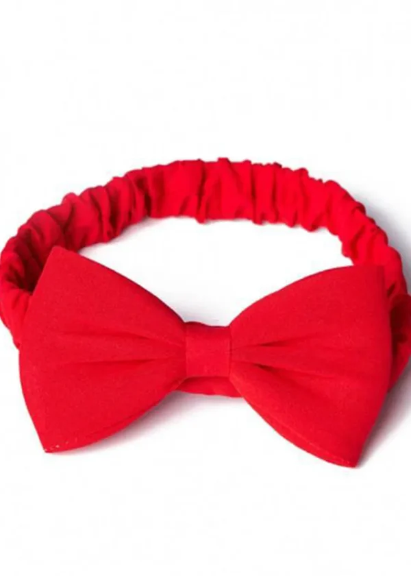 Banned Dionne Bow Headband Red