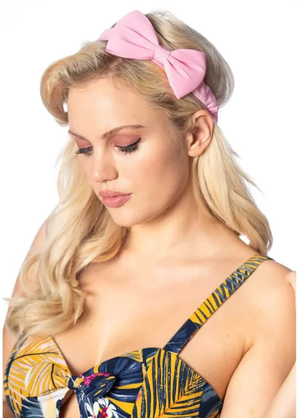 Banned Dionne Bow 50's Headband Pink