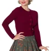 Banned Dolly 50's Cardigan in Burgundy
