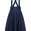 Banned Dottie Denim 50's Swing Skirt Blue
