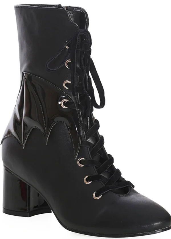 Banned Dreamcatcher 40's Bat Boots Black