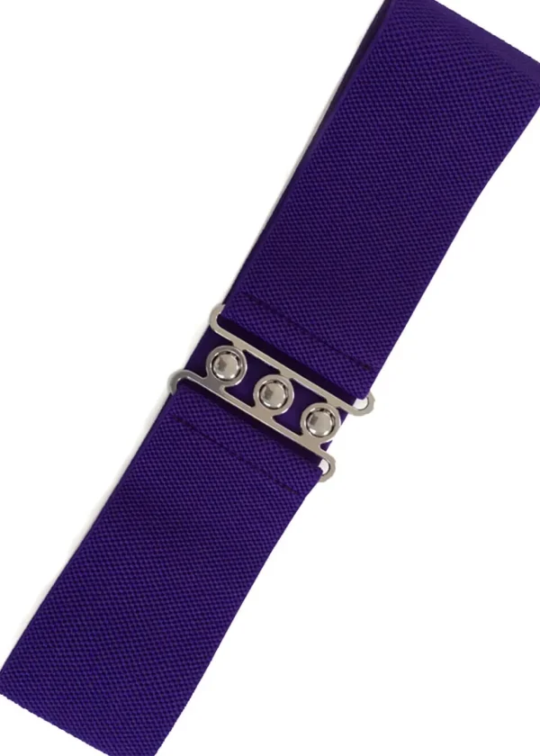 Banned Elastic 50's Belt Cadburry Paars