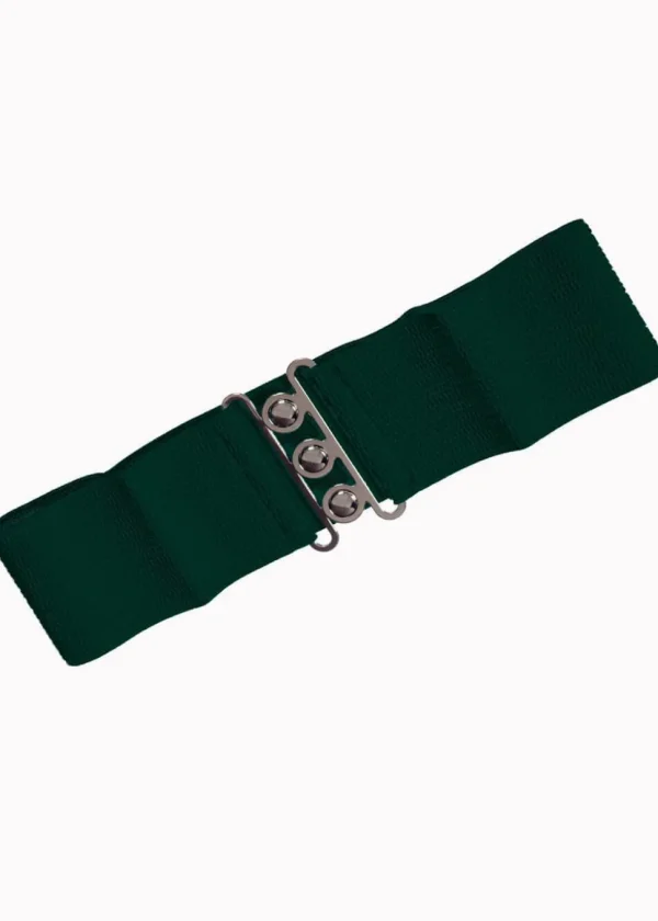 Banned Elastic 50's Belt Forest Green